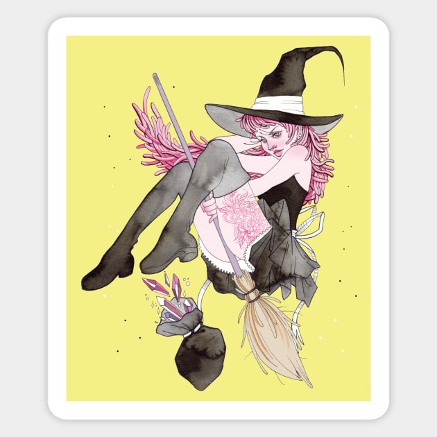 The witch with the gems Sticker by SeriSeli